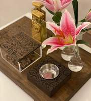 Bela Artisan – Coffret de Luxe Artisanal pour Brûleur d'Encens Indien Aromatique en Bois Bakhoor Oud, Boîte de Rangement et Support d'Encens Arabe Fait Main – Mère