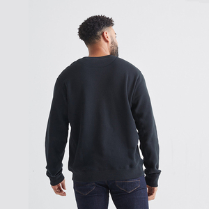 Sweat-shirt à manches longues personnalisé pour homme en molleton avec impression en relief et logos brodés, style uni, coupe décontractée - Product Image 2