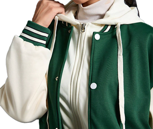 Chaqueta Verde Estilo Bomber Vintage Unisex para Invierno con Capucha y Forro de Algodón, Opciones al por Mayor - Product Image 4