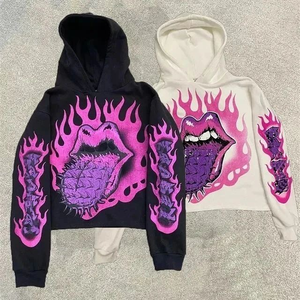 Haute qualité hommes coton épais lourd lavé à l'acide pull à capuche surdimensionné polaire goutte épaule sunfaded solide à capuche - Product Image 1