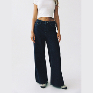 Pantalones cargo de mezclilla de alta calidad con diseño personalizado para mujer, ropa informal transpirable, estilo de moda al por mayor, servicio OEM - Product Image 4