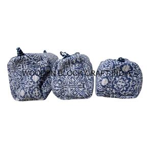 Custom Printed Tassel Bohemian Eco-Friendly Vintage Cotton Fabric <b>Makeup</b> Pouch & Cosmetic <b>Bag</b> with Zipper Closure Multiple Sizes - Product Image 3