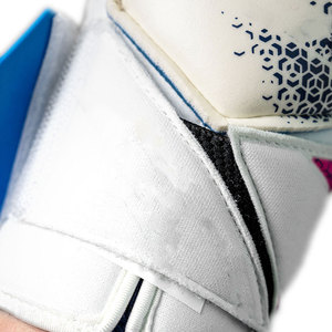 Gants de gardien de but de football personnalisés, antidérapants, avec coussin en mousse et sangle de poignet, équipement sportif, blanc et bleu, gants de gardien de but de football 2026 - Product Image 3