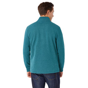 โลโก้ที่กำหนดเองสำหรับผู้ชายขนาดใหญ่เข้ารูปพอดีตัวนุ่มสบายสีทึบแขนยาวขนแกะอบอุ่นซิป - Product Image 5