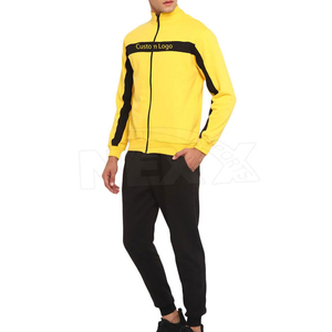 Venta caliente Full Zip Up Buen diseño Ropa deportiva de alta calidad Trajes de Jogger Chándales de jogging en blanco para hombres con servicio OEM - Product Image 4
