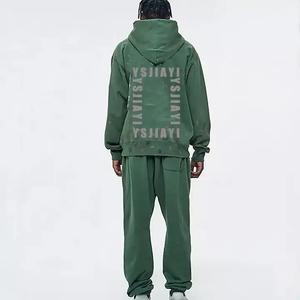 Vêtements de jogging lourds Sweatshirts Impression personnalisée hommes pull à capuche sweat à capuche brodé surdimensionné - Product Image 3