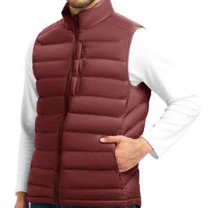 Veste matelassée en toile respirante grande taille, vêtement d'extérieur décontracté avec design sans manches, service OEM bas, saison hivernale - Product Image 1