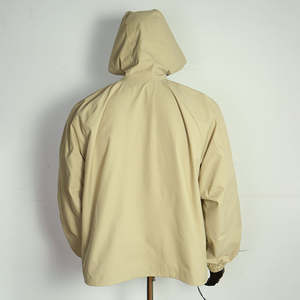 Veste coupe-vent à col montant avec fermeture éclair et poche en tricot, style vintage pour homme, personnalisable OEM - Product Image 2