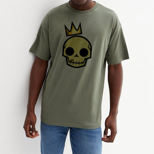 เสื้อยืดผ้าฝ้าย100% คุณภาพหนักสำหรับผู้ชายเสื้อยืดพิมพ์โลโก้แบบกำหนดเองเสื้อยืดโอเวอร์ไซส์สำหรับผู้ชาย - Product Image 5