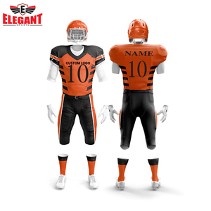 Uniforme de fútbol americano de diseño personalizado de alta calidad, manga corta, transpirable, de talla grande, función de impresión por sublimación, nombre del equipo - Product Image 4