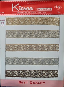 ผ้าลูกไม้โปร่งบางดีไซเนอร์หรู9เมตรขอบลูกไม้แบบดั้งเดิมสำหรับ lehenga Saree ชุดเจ้าสาวแฟชั่นแฟนซี - Product Image 4