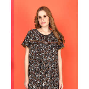 Camisón Evolve Alpine de longitud completa con bolsillo lateral y bordado en el escote, tela suave tejida, suministro ODM, estampado de dibujos animados - Product Image 4