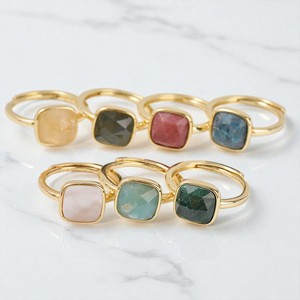 แหวนพลอยอะมาโซไนต์เบาะขนาด10มม.-เครื่องประดับเงิน925ทำด้วยมือ-แหวนวางซ้อนกันได้สำหรับใส่ประจำวันขายส่ง - Product Image 2