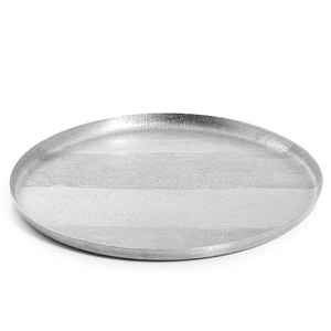 Bandeja de servicio de metal de madera chapada en plata grande de lujo utensilios de cocina decorativos elegantes para desayuno o transporte de alimentos al por mayor - Product Image 1