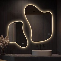 Miroir mural spécial avec lumières LED pour salle de bain, lavabo, chambre à coucher, coiffeuse
