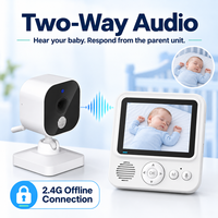 Monitor Bayi dengan Unit Utama Berukuran 89 X 82 X 19mm dan Kamera Ringkas untuk Penempatan di Kamar Bayi dan Perencanaan Pemasangan ABM900