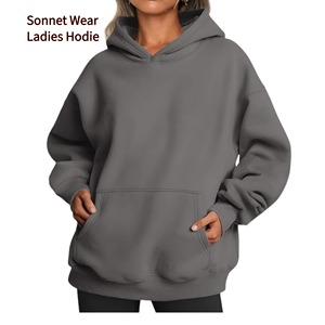 Sweat-shirt pour femme avec logo personnalisé, sweat à capuche solide pour femme - Product Image 1
