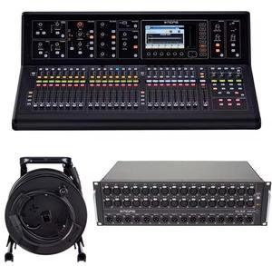 Console de mixage numérique en direct Midas M32R neuve, boîtier de scène DL32, bobine de câble réseau Cat5 de 150 mètres, console de mixage audio numérique - Product Image 1