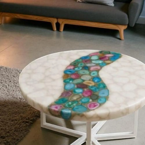 Sceau en agate poli artisanal, décoration de luxe pour la maison, motif floral religieux, résine, couleur personnalisée, haute qualité artisanale - Product Image 3