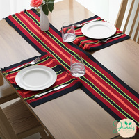 Camino de Mesa de Yute para Decoración del Hogar con Estampado, Ecológico y Reutilizable para un Estilo de Mesa Atractivo y Uso Diario en la Mesa de Comedor