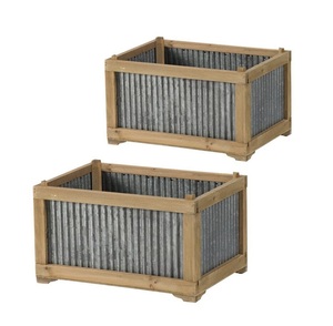 Jardinière en métal galvanisé à vente chaude avec trous de drainage pour fleurs, herbes et jardinage de légumes - Product Image 6