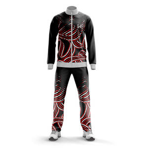 Chándal personalizado de talla grande, transpirable, 100% poliéster, ligero, atlético, para hombre, con bolsillos funcionales con cremallera, traje - Product Image 5