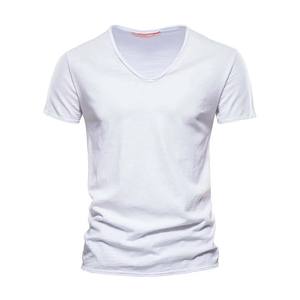 Camiseta ligera de algodón orgánico 100% con logotipo personalizado para hombre, camisetas casuales de alta calidad - Product Image 2