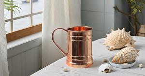 100% Pure Copper Handmade 18 oz Moscow Mules and Beer Stein <b>Unique</b> Tankard Design Polished Ice Cold Beer Mug with No Lining - Product Image 5