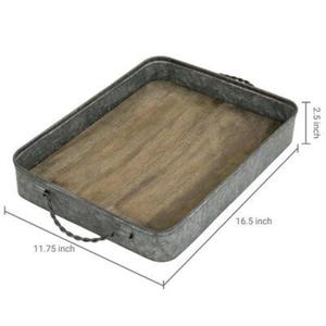 Bandeja de Servicio Galvanizada Grabada Personalizada para Bodas, Forma y Tamaño Personalizados a Precio Económico de Rana Overseas Inc - Product Image 1