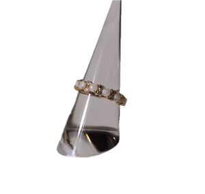 S925 14K Gold Plated Chunky Classic Natural Australian <b>Opal</b> Cubic Zirconia <b>Ring</b> Customizable for Retail OEM ODM from Thailand - Product Image 1