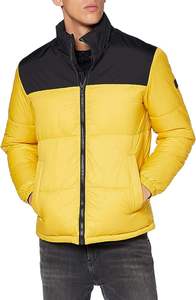 Abrigo de invierno con capucha para hombre, abrigo grueso cálido, chaqueta acolchada con capucha extraíble, chaqueta acolchada amarilla mediana para hombre - Product Image 5