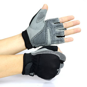 Custom Logo Carbon Fiber Gym Training Gloves with Hand <b>Grip</b> Pads for <b>Weight</b> <b>Lifting</b> and Pull-Ups - Product Image 5
