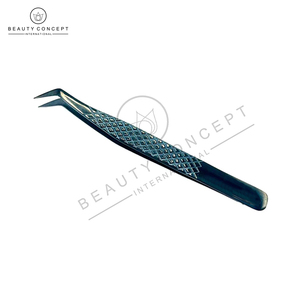 Venta al por mayor Etiqueta Privada Plasma negro 90 45 35 grados Volumen de pestañas pinzas de pestañas con puntas de microfibra y logotipo - Product Image 4