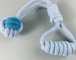 Rope Chew and Tug of War Toys Juego de 3 piezas, juguetes de cuerda de algodón hechos a mano, juguetes remolcadores duraderos y resistentes. Juguetes favoritos de la tierra para perros - Product Image 2