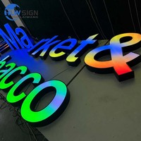 Letrero Luminoso LED RGB para Tienda con Certificación CE y RoHS, Letras LED de Canal con Cambio de Color