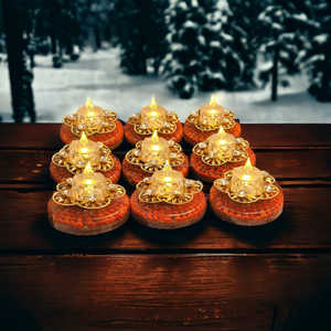 ที่ใส่เทียนหอม rudraksha orgone พร้อมลูกปัดรุทรักษะสำหรับคริสต์มาส Diwali ของขวัญตกแต่งบ้านขายส่ง - Product Image 5