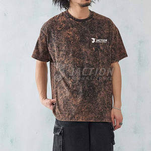Camiseta de algodón 100% con estampado de ajuste holgado de secado rápido para hombres, camisetas de lavado ácido de último diseño de alta calidad hechas en Pakistán - Product Image 5