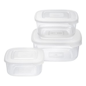 Juego de recipientes para alimentos 3 piezas (950 ml, 1,5 y 2,5 litros) FAMILY FOOD Blanco 9040637112 - Product Image 1