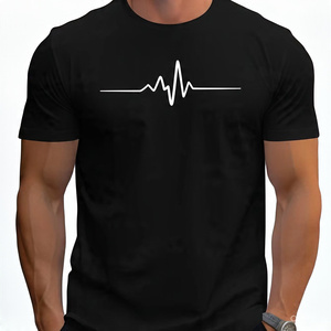 T-shirt à manches courtes 100% coton de haute qualité pour hommes, conception ajustée personnalisée, dernière arrivée - Product Image 1