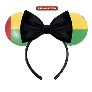 Diadema Personalizada de Fábrica con Diseño Pre-Aprobado, Hecha a Medida, Concepto Orejas de Ratón, Bandera de Guinea-Bissau H.E.R. Accesorios - Product Image 1