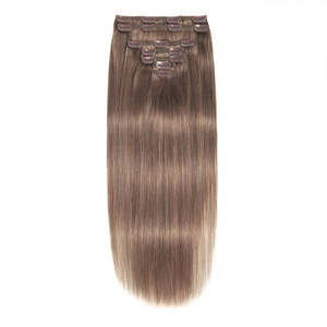 Extensions de cheveux à clipser 30 pouces 10A Cheveux humains brésiliens Remy Brun cannelle - Product Image 4