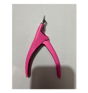 Cortaúñas acrílicas rosas, cortador de cutículas de borde recto de acero inoxidable - Product Image 2