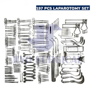 197 Pcs <span class=keywords><strong>Laparotomy</strong></span> <span class=keywords><strong>Surgical</strong></span> Instrument <span class=keywords><strong>Set</strong></span> Cirurgia Geral Completa Kit Aço Inoxidável Instrumentos CE ISO Certified - Product Image 3