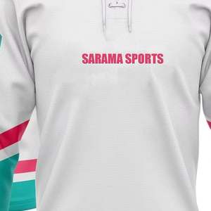 Maillots de hockey sur glace de sport cousus Impression par sublimation personnalisée Vêtements de hockey sur glace brodés Maillot de hockey sur glace par sublimation - Product Image 3