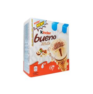 Conos de Helado Kinderr Bueno White 4x90ml, Postre Congelado Cremoso de Chocolate Blanco y Avellanas para Exportación al por Mayor - Product Image 1