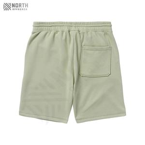 <b>Men's</b> Custom Fleece <b>Shorts</b> Wholesale Cotton Blend Casual Summer Style Solid Pattern Drawstring <b>Elastic</b> <b>Waistband</b> Side Pockets - Product Image 2