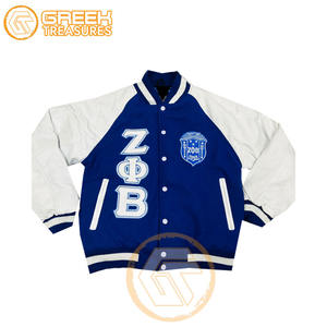 Personnalisé de haute qualité Zeta Phi Beta Varsity Jacket respirant polaire brodé crête lettres sororité coton en gros - Product Image 4