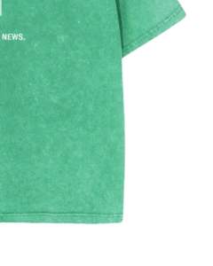 Camiseta Oversize de Algodón Lavado del Fabricante, Verde Oliva con Estampado Cruzado, Estilo Urbano Vintage, Venta al Por Mayor Personalizada - Product Image 5