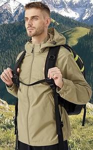 Veste coupe-vent légère pour homme - Respirante et imperméable avec capuche pour les activités de plein air et les tenues décontractées - Product Image 5