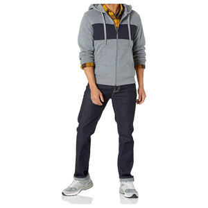 Jersey de chándal con cremallera completa de algodón 100% para hombre, bordados con pantalones de chándal HeavyGSM, comodidad de invierno, patrón sólido, con capucha - Product Image 3